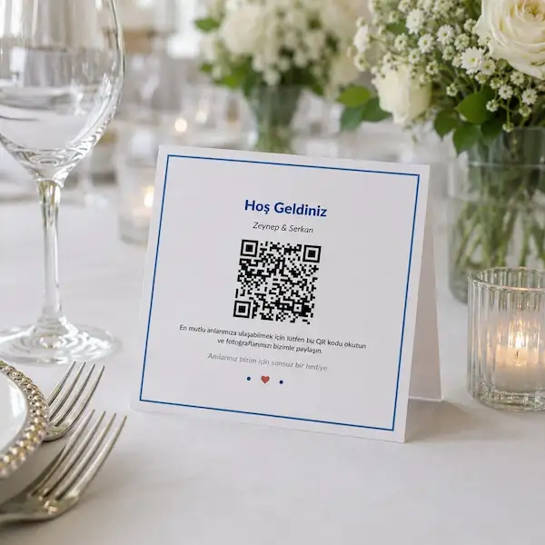 Picare katlanabilir masa çadırı QR kod tasarımı